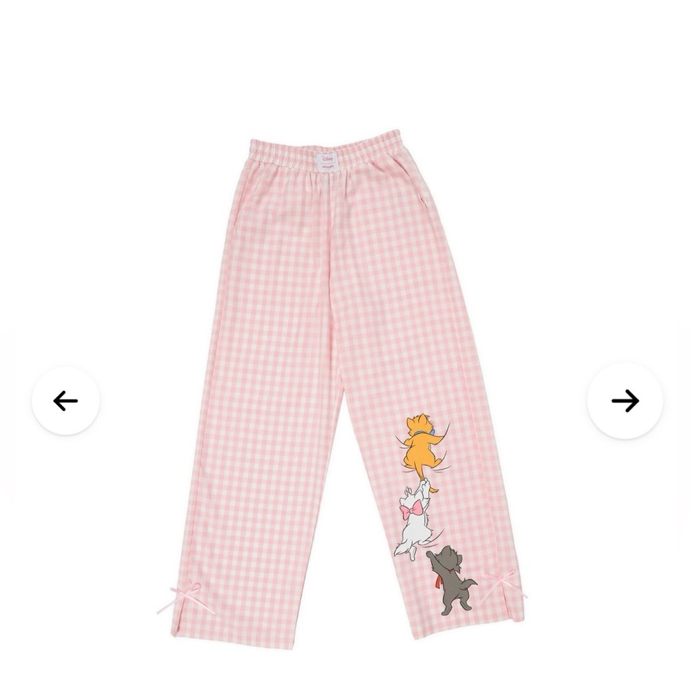 BNWT Cakeworthy Disney Artistocats Pink Gingham Elastic Waist Lounge Pant - Picture 4 of 14